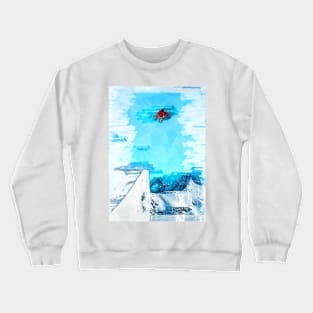 Snowboarder In The Air. For snowboarding lovers. Crewneck Sweatshirt